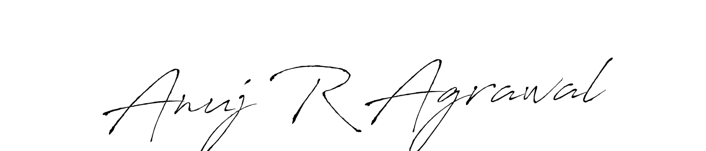 Anuj R Agrawal stylish signature style. Best Handwritten Sign (Antro_Vectra) for my name. Handwritten Signature Collection Ideas for my name Anuj R Agrawal. Anuj R Agrawal signature style 6 images and pictures png