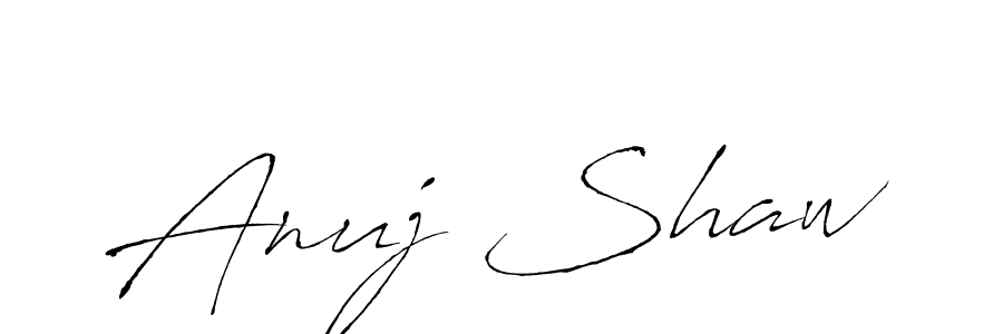 Make a beautiful signature design for name Anuj Shaw. With this signature (Antro_Vectra) style, you can create a handwritten signature for free. Anuj Shaw signature style 6 images and pictures png