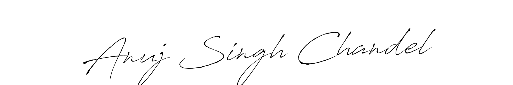 How to make Anuj Singh Chandel name signature. Use Antro_Vectra style for creating short signs online. This is the latest handwritten sign. Anuj Singh Chandel signature style 6 images and pictures png