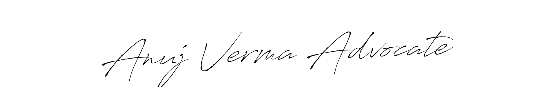 Design your own signature with our free online signature maker. With this signature software, you can create a handwritten (Antro_Vectra) signature for name Anuj Verma Advocate. Anuj Verma Advocate signature style 6 images and pictures png