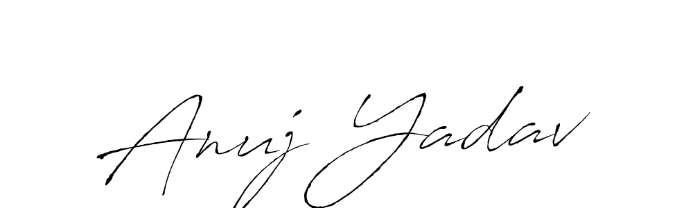 How to make Anuj Yadav name signature. Use Antro_Vectra style for creating short signs online. This is the latest handwritten sign. Anuj Yadav signature style 6 images and pictures png