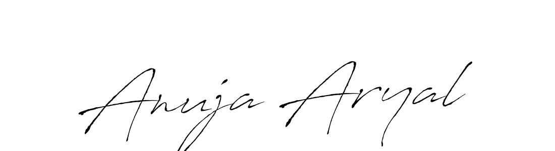 The best way (Antro_Vectra) to make a short signature is to pick only two or three words in your name. The name Anuja Aryal include a total of six letters. For converting this name. Anuja Aryal signature style 6 images and pictures png