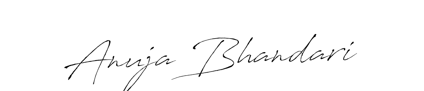 Make a beautiful signature design for name Anuja Bhandari. With this signature (Antro_Vectra) style, you can create a handwritten signature for free. Anuja Bhandari signature style 6 images and pictures png