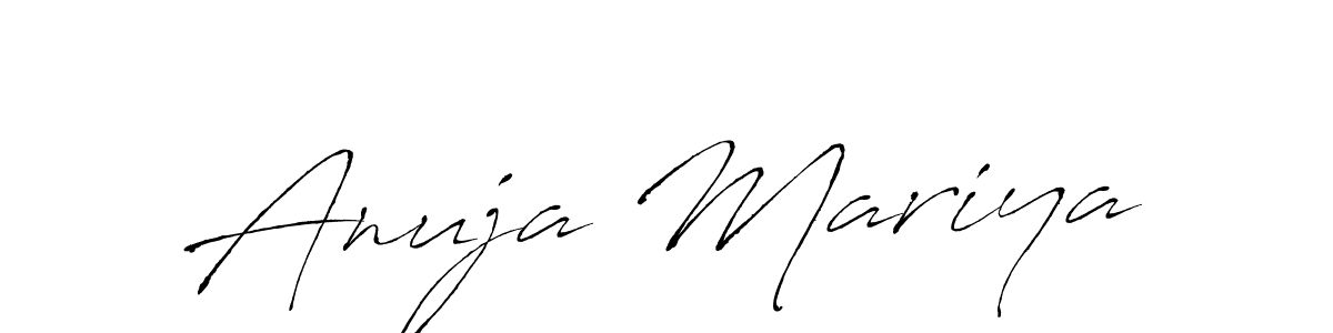 This is the best signature style for the Anuja Mariya name. Also you like these signature font (Antro_Vectra). Mix name signature. Anuja Mariya signature style 6 images and pictures png