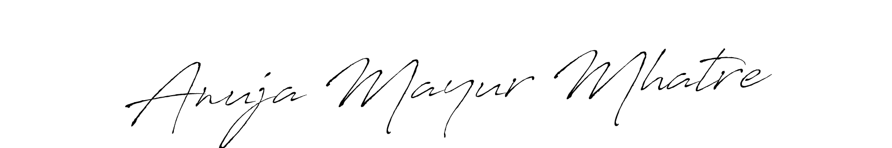 Anuja Mayur Mhatre stylish signature style. Best Handwritten Sign (Antro_Vectra) for my name. Handwritten Signature Collection Ideas for my name Anuja Mayur Mhatre. Anuja Mayur Mhatre signature style 6 images and pictures png