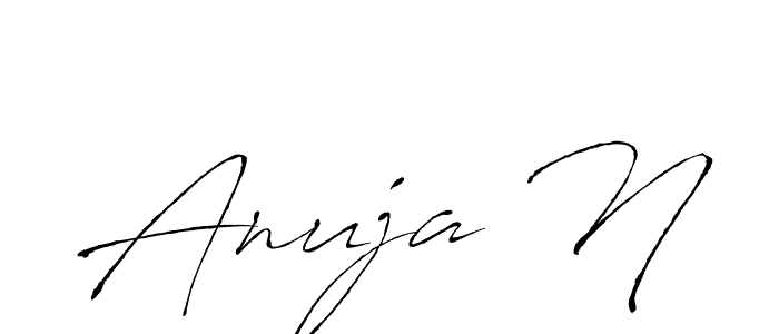 Make a short Anuja N signature style. Manage your documents anywhere anytime using Antro_Vectra. Create and add eSignatures, submit forms, share and send files easily. Anuja N signature style 6 images and pictures png