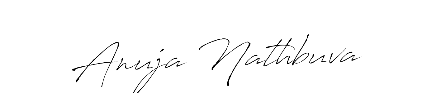 This is the best signature style for the Anuja Nathbuva name. Also you like these signature font (Antro_Vectra). Mix name signature. Anuja Nathbuva signature style 6 images and pictures png