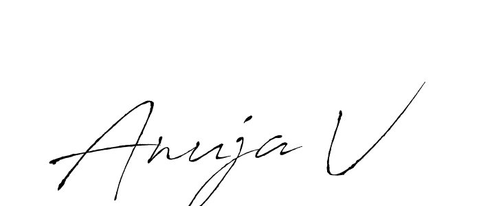 Also we have Anuja V name is the best signature style. Create professional handwritten signature collection using Antro_Vectra autograph style. Anuja V signature style 6 images and pictures png