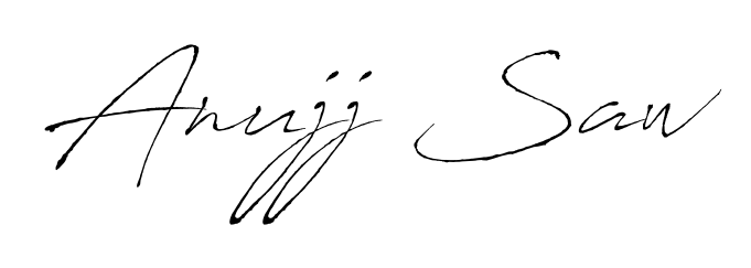 Discover how Anujj Saw looks in an executive cursive font (Antro_Vectra). Perfect for legal documents, invoices, and certificates. Anujj Saw signature style 6 images and pictures png