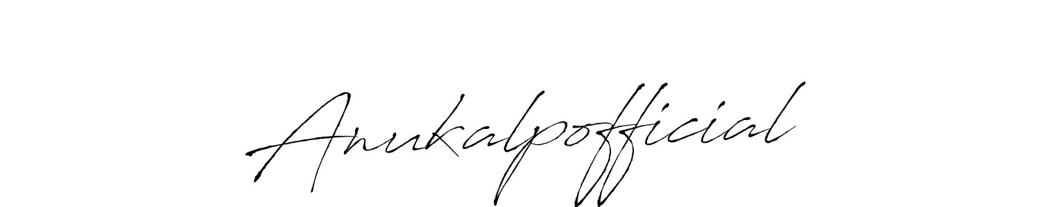 Make a beautiful signature design for name Anukalpofficial. With this signature (Antro_Vectra) style, you can create a handwritten signature for free. Anukalpofficial signature style 6 images and pictures png