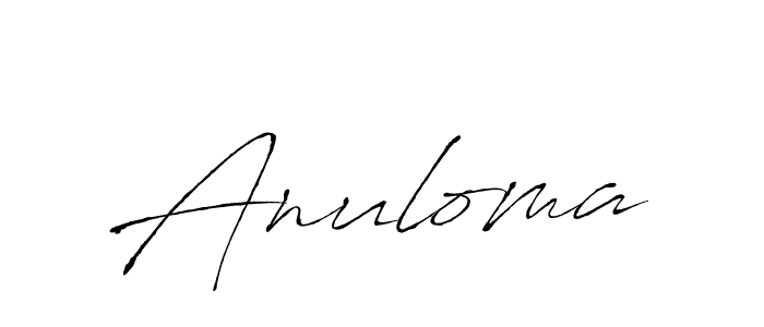 Antro_Vectra is a professional signature style that is perfect for those who want to add a touch of class to their signature. It is also a great choice for those who want to make their signature more unique. Get Anuloma name to fancy signature for free. Anuloma signature style 6 images and pictures png