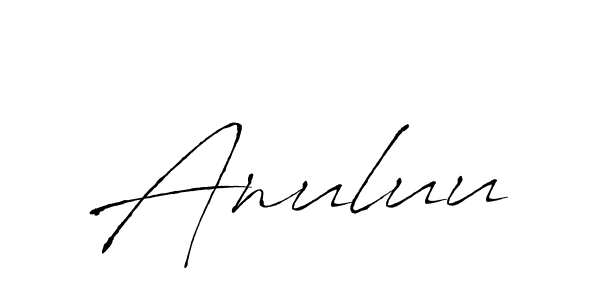 Make a beautiful signature design for name Anuluu. With this signature (Antro_Vectra) style, you can create a handwritten signature for free. Anuluu signature style 6 images and pictures png
