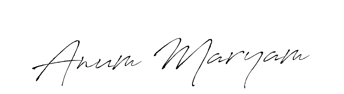 Anum Maryam stylish signature style. Best Handwritten Sign (Antro_Vectra) for my name. Handwritten Signature Collection Ideas for my name Anum Maryam. Anum Maryam signature style 6 images and pictures png