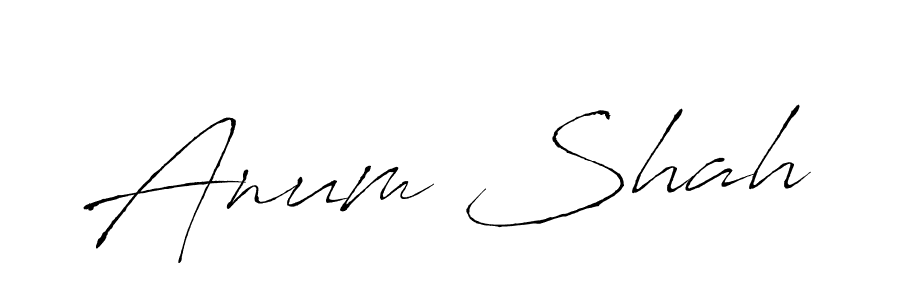 Make a beautiful signature design for name Anum Shah. With this signature (Antro_Vectra) style, you can create a handwritten signature for free. Anum Shah signature style 6 images and pictures png