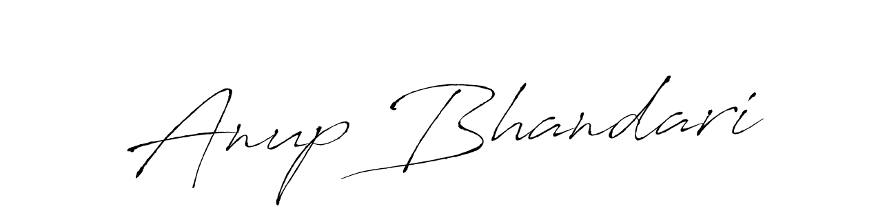 How to make Anup Bhandari name signature. Use Antro_Vectra style for creating short signs online. This is the latest handwritten sign. Anup Bhandari signature style 6 images and pictures png