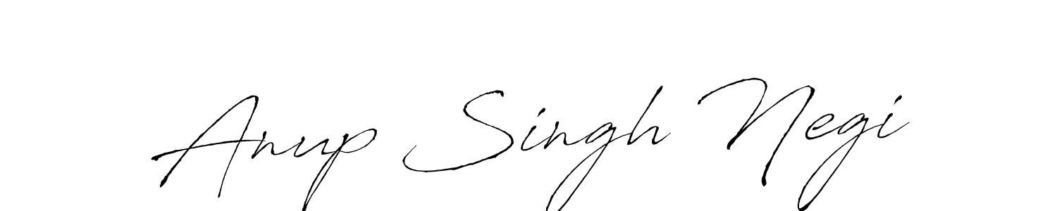 This is the best signature style for the Anup Singh Negi name. Also you like these signature font (Antro_Vectra). Mix name signature. Anup Singh Negi signature style 6 images and pictures png