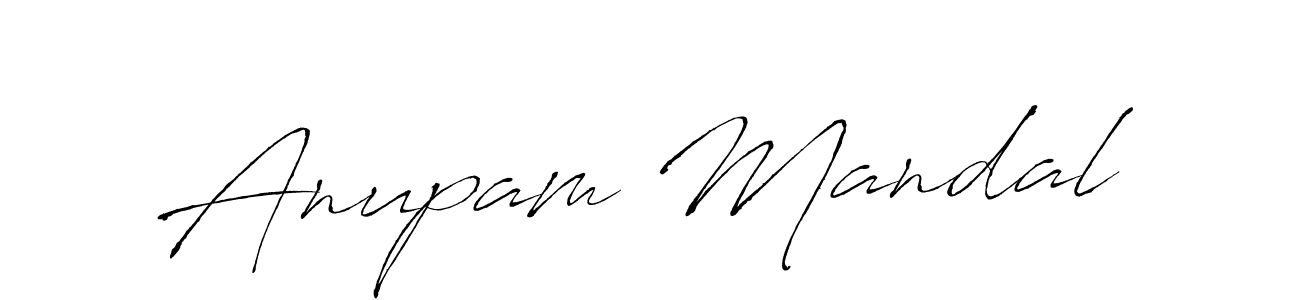 How to make Anupam Mandal name signature. Use Antro_Vectra style for creating short signs online. This is the latest handwritten sign. Anupam Mandal signature style 6 images and pictures png