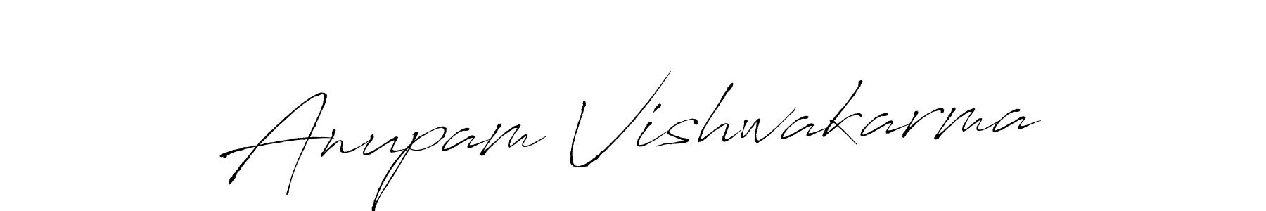 How to make Anupam Vishwakarma name signature. Use Antro_Vectra style for creating short signs online. This is the latest handwritten sign. Anupam Vishwakarma signature style 6 images and pictures png