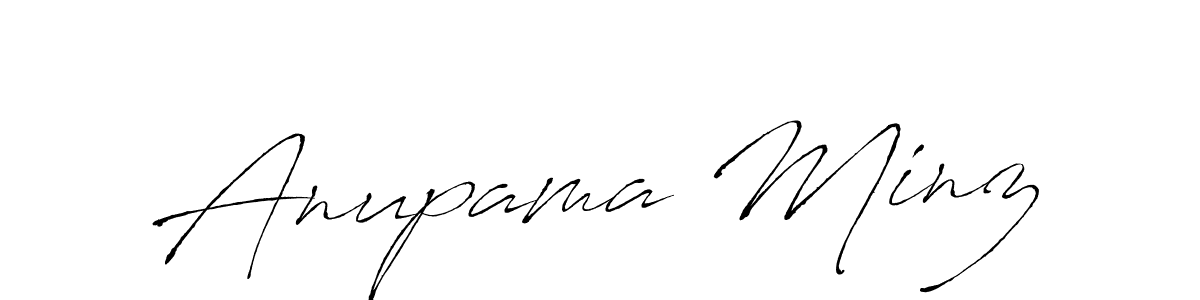 The best way (Antro_Vectra) to make a short signature is to pick only two or three words in your name. The name Anupama Minz include a total of six letters. For converting this name. Anupama Minz signature style 6 images and pictures png