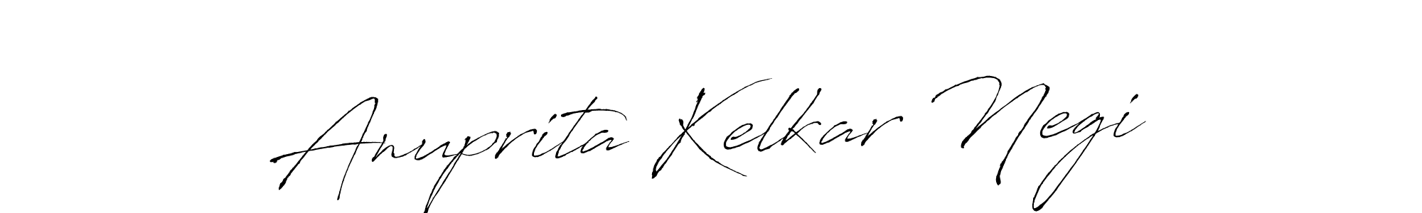 Create a beautiful signature design for name Anuprita Kelkar Negi. With this signature (Antro_Vectra) fonts, you can make a handwritten signature for free. Anuprita Kelkar Negi signature style 6 images and pictures png