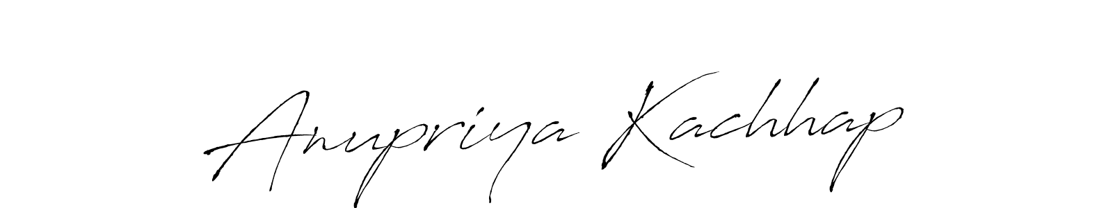 The best way (Antro_Vectra) to make a short signature is to pick only two or three words in your name. The name Anupriya Kachhap include a total of six letters. For converting this name. Anupriya Kachhap signature style 6 images and pictures png