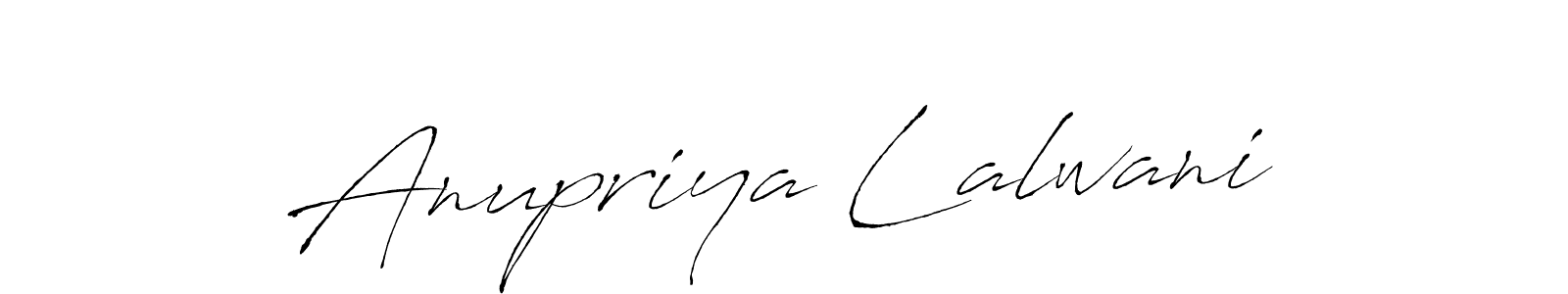 How to make Anupriya Lalwani name signature. Use Antro_Vectra style for creating short signs online. This is the latest handwritten sign. Anupriya Lalwani signature style 6 images and pictures png