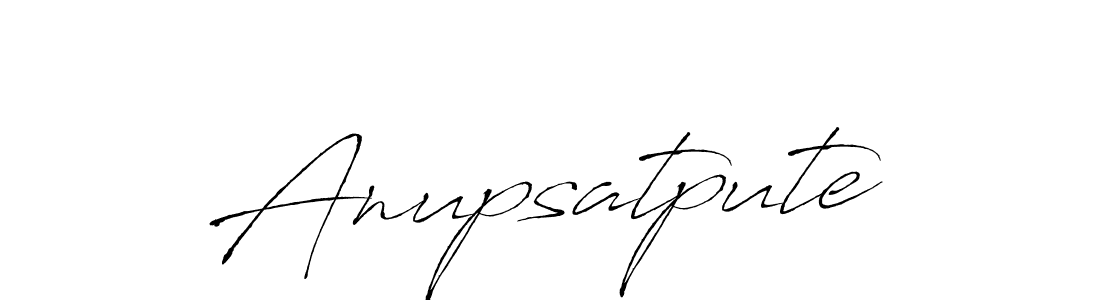 Design your own signature with our free online signature maker. With this signature software, you can create a handwritten (Antro_Vectra) signature for name Anupsatpute. Anupsatpute signature style 6 images and pictures png