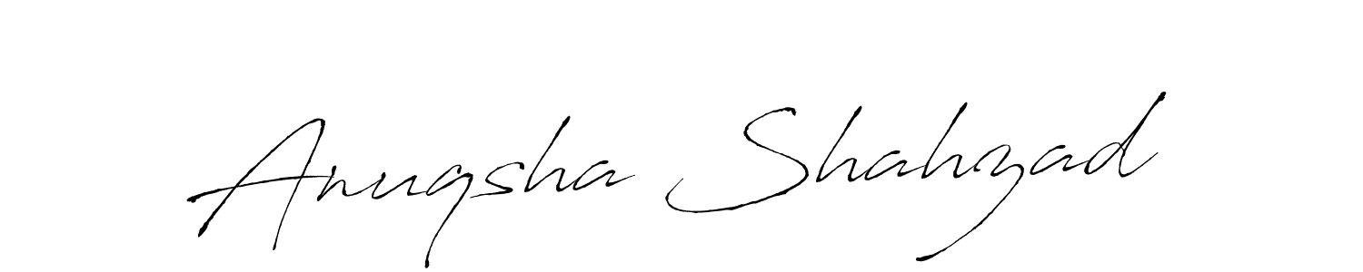 Design your own signature with our free online signature maker. With this signature software, you can create a handwritten (Antro_Vectra) signature for name Anuqsha Shahzad. Anuqsha Shahzad signature style 6 images and pictures png