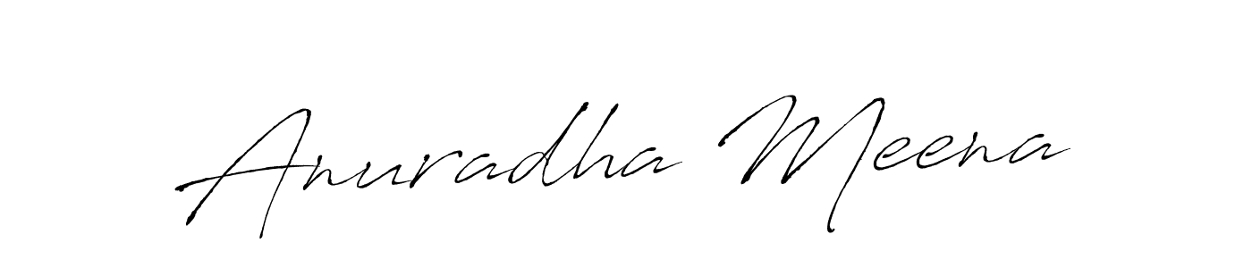 The best way (Antro_Vectra) to make a short signature is to pick only two or three words in your name. The name Anuradha Meena include a total of six letters. For converting this name. Anuradha Meena signature style 6 images and pictures png