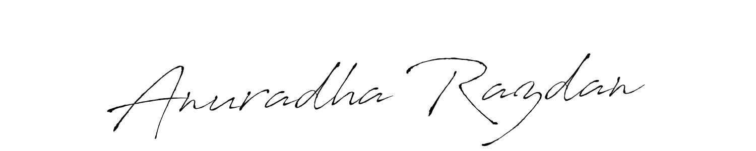 Make a beautiful signature design for name Anuradha Razdan. Use this online signature maker to create a handwritten signature for free. Anuradha Razdan signature style 6 images and pictures png