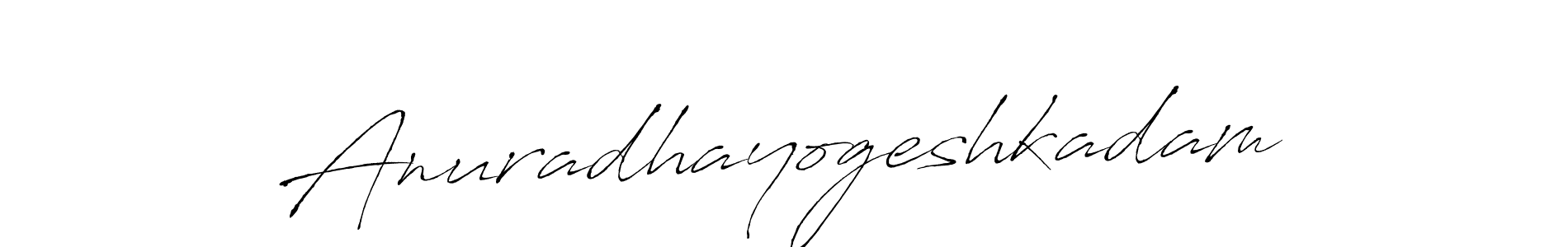 Make a beautiful signature design for name Anuradhayogeshkadam. With this signature (Antro_Vectra) style, you can create a handwritten signature for free. Anuradhayogeshkadam signature style 6 images and pictures png