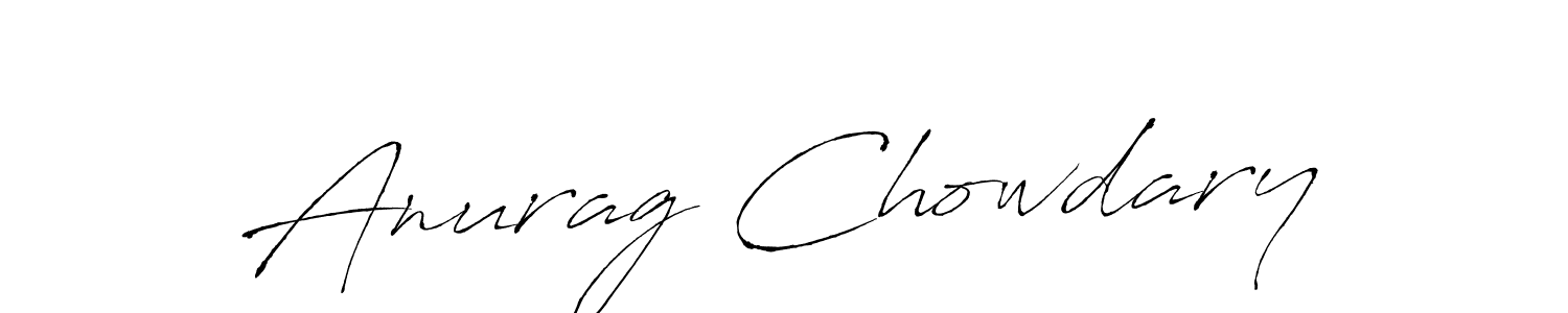 Design your own signature with our free online signature maker. With this signature software, you can create a handwritten (Antro_Vectra) signature for name Anurag Chowdary. Anurag Chowdary signature style 6 images and pictures png