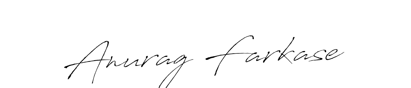 How to make Anurag Farkase name signature. Use Antro_Vectra style for creating short signs online. This is the latest handwritten sign. Anurag Farkase signature style 6 images and pictures png