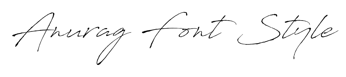 Looking for an artistic signature for Anurag Font Style? The Antro_Vectra calligraphy style gives a sophisticated flow suitable for business cards and emails. Anurag Font Style signature style 6 images and pictures png