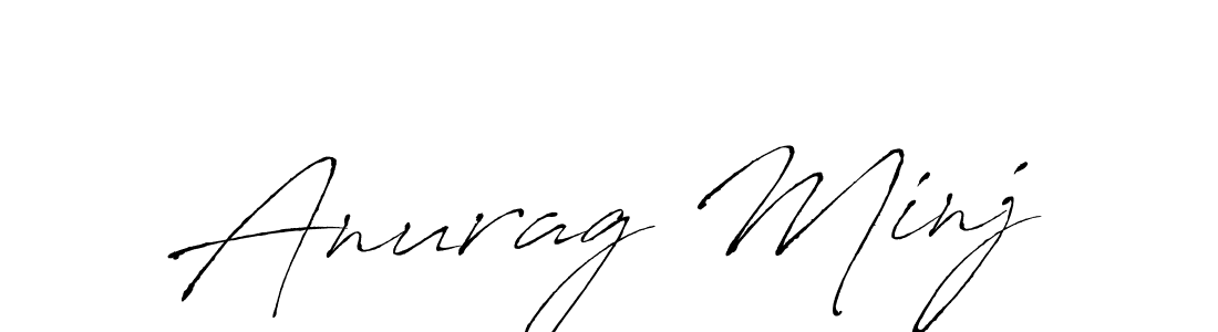 Make a beautiful signature design for name Anurag Minj. With this signature (Antro_Vectra) style, you can create a handwritten signature for free. Anurag Minj signature style 6 images and pictures png