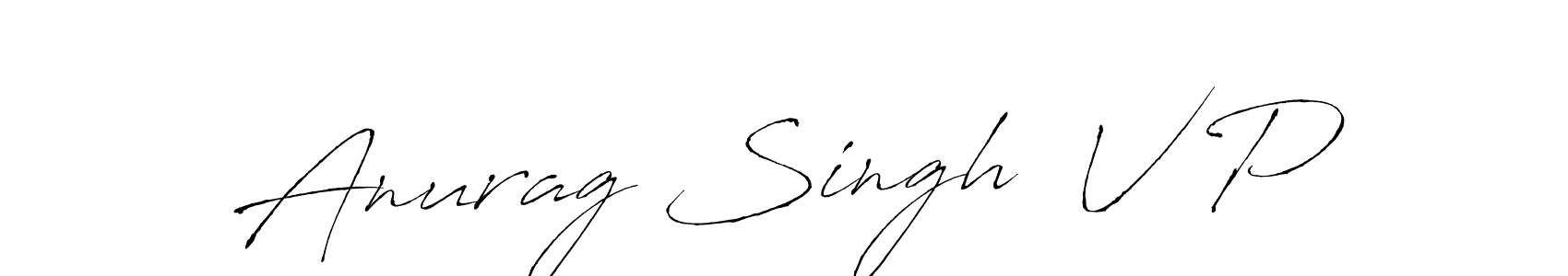 Create a beautiful signature design for name Anurag Singh  V P. With this signature (Antro_Vectra) fonts, you can make a handwritten signature for free. Anurag Singh  V P signature style 6 images and pictures png