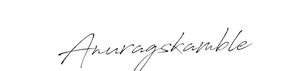 The best way (Antro_Vectra) to make a short signature is to pick only two or three words in your name. The name Anuragskamble include a total of six letters. For converting this name. Anuragskamble signature style 6 images and pictures png
