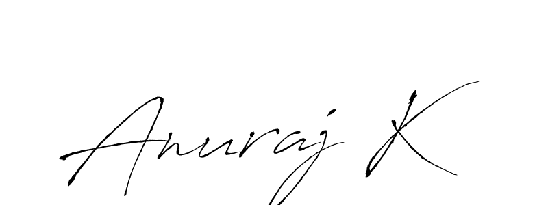 Make a beautiful signature design for name Anuraj K. With this signature (Antro_Vectra) style, you can create a handwritten signature for free. Anuraj K signature style 6 images and pictures png