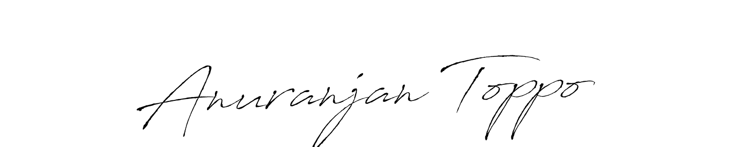 You can use this online signature creator to create a handwritten signature for the name Anuranjan Toppo. This is the best online autograph maker. Anuranjan Toppo signature style 6 images and pictures png