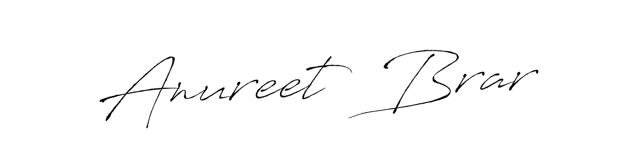 Create a beautiful signature design for name Anureet  Brar. With this signature (Antro_Vectra) fonts, you can make a handwritten signature for free. Anureet  Brar signature style 6 images and pictures png