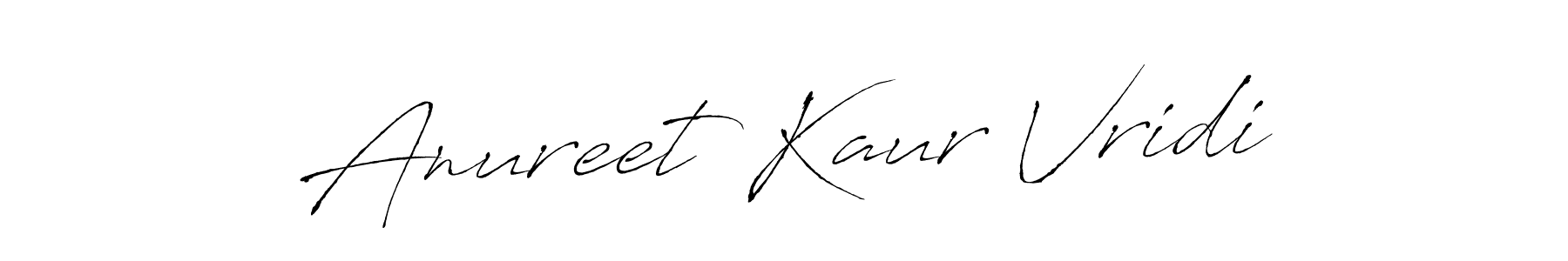 The best way (Antro_Vectra) to make a short signature is to pick only two or three words in your name. The name Anureet Kaur Vridi include a total of six letters. For converting this name. Anureet Kaur Vridi signature style 6 images and pictures png