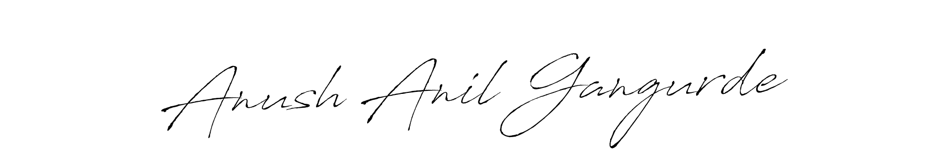 Also we have Anush Anil Gangurde name is the best signature style. Create professional handwritten signature collection using Antro_Vectra autograph style. Anush Anil Gangurde signature style 6 images and pictures png