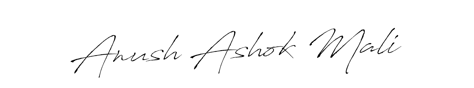 Antro_Vectra is a professional signature style that is perfect for those who want to add a touch of class to their signature. It is also a great choice for those who want to make their signature more unique. Get Anush Ashok Mali name to fancy signature for free. Anush Ashok Mali signature style 6 images and pictures png