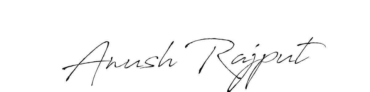 You should practise on your own different ways (Antro_Vectra) to write your name (Anush Rajput) in signature. don't let someone else do it for you. Anush Rajput signature style 6 images and pictures png