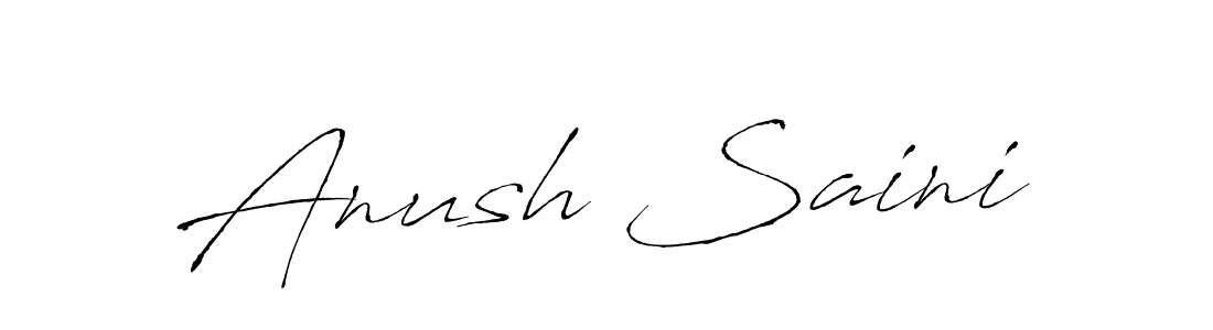 This is the best signature style for the Anush Saini name. Also you like these signature font (Antro_Vectra). Mix name signature. Anush Saini signature style 6 images and pictures png