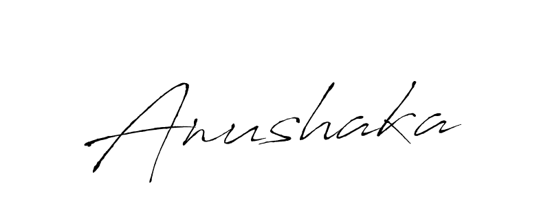 How to make Anushaka signature? Antro_Vectra is a professional autograph style. Create handwritten signature for Anushaka name. Anushaka signature style 6 images and pictures png