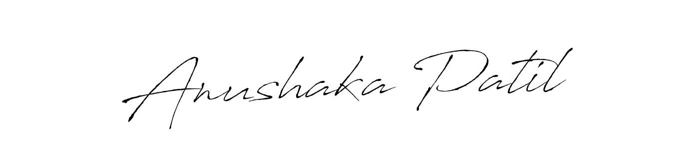 Make a beautiful signature design for name Anushaka Patil. With this signature (Antro_Vectra) style, you can create a handwritten signature for free. Anushaka Patil signature style 6 images and pictures png