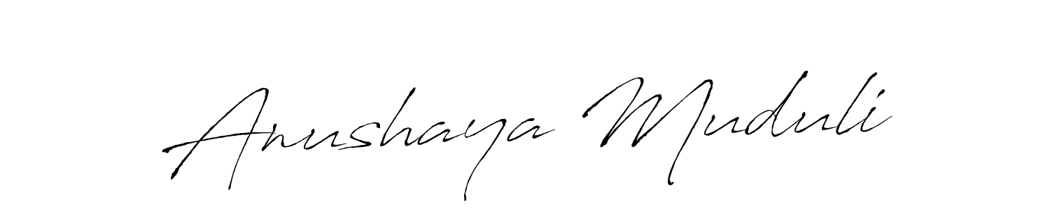 Also we have Anushaya Muduli name is the best signature style. Create professional handwritten signature collection using Antro_Vectra autograph style. Anushaya Muduli signature style 6 images and pictures png