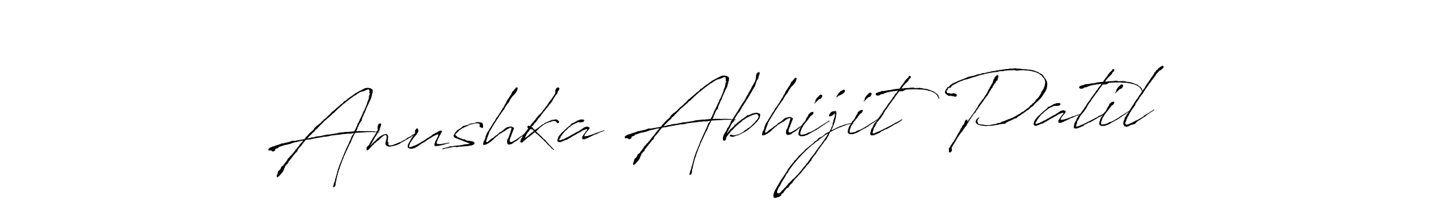 Create a beautiful signature design for name Anushka Abhijit Patil. With this signature (Antro_Vectra) fonts, you can make a handwritten signature for free. Anushka Abhijit Patil signature style 6 images and pictures png