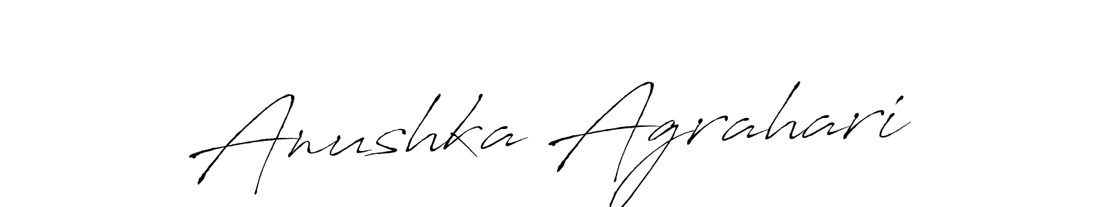 Make a beautiful signature design for name Anushka Agrahari. With this signature (Antro_Vectra) style, you can create a handwritten signature for free. Anushka Agrahari signature style 6 images and pictures png